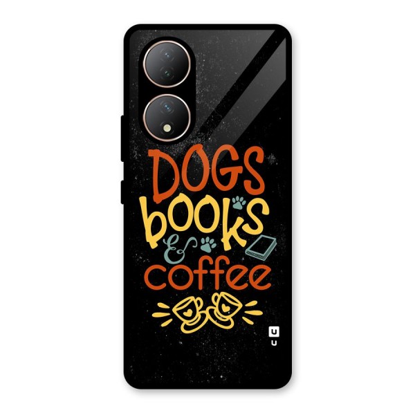 Dogs Books Coffee Glass Back Case for Vivo Y100A