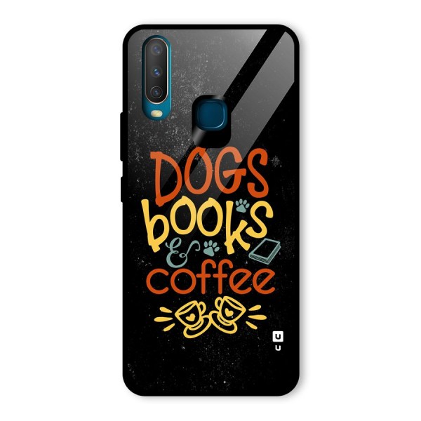 Dogs Books Coffee Glass Back Case for Vivo Y12