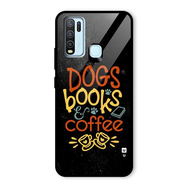 Dogs Books Coffee Glass Back Case for Vivo Y50