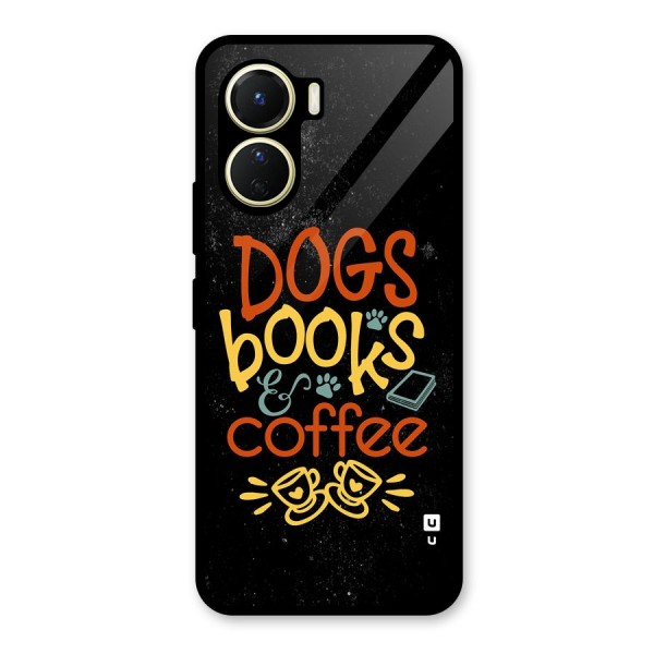 Dogs Books Coffee Glass Back Case for Vivo Y56