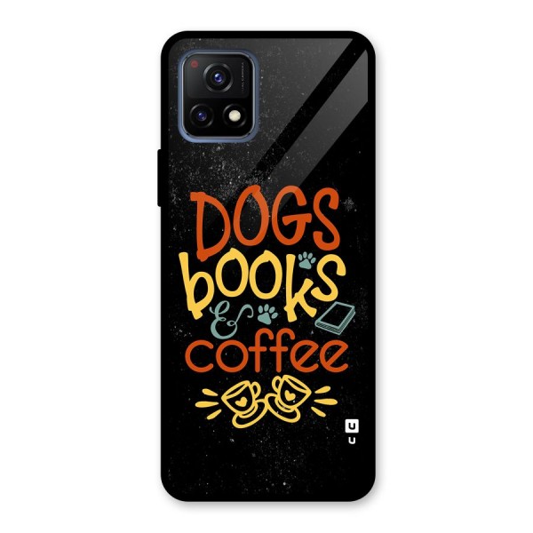 Dogs Books Coffee Glass Back Case for Vivo Y72 5G