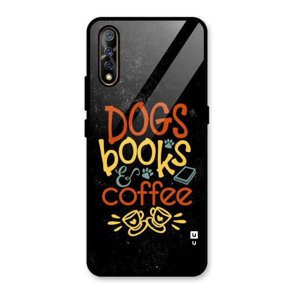 Dogs Books Coffee Glass Back Case for Vivo Z1x