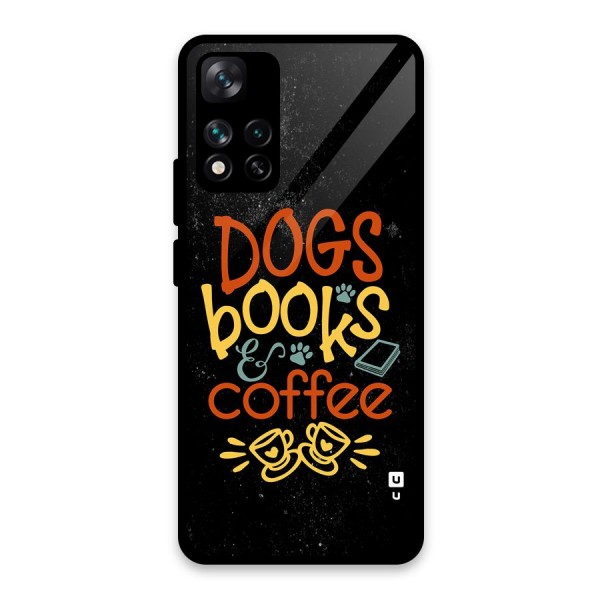 Dogs Books Coffee Glass Back Case for Xiaomi 11i 5G