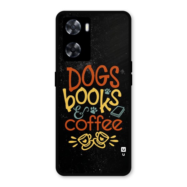 Dogs Books Coffee Metal Back Case for Oppo A77