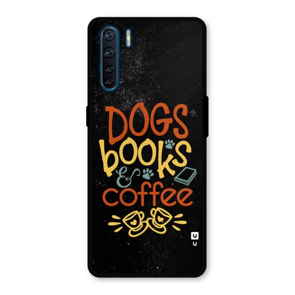 Dogs Books Coffee Metal Back Case for Oppo F15