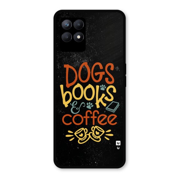 Dogs Books Coffee Metal Back Case for Realme 8i