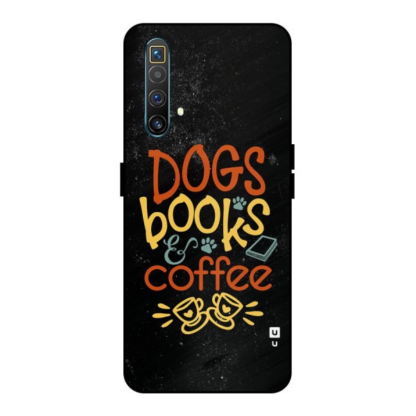 Dogs Books Coffee Metal Back Case for Realme X3 SuperZoom