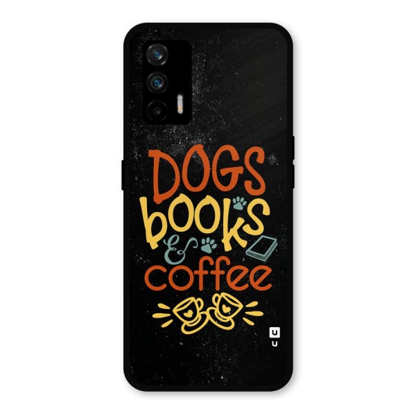 Dogs Books Coffee Metal Back Case for Realme X7 Max