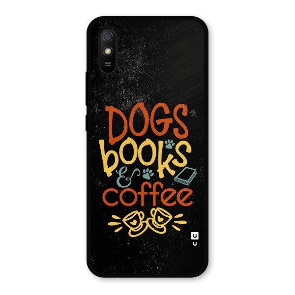 Dogs Books Coffee Metal Back Case for Redmi 9i