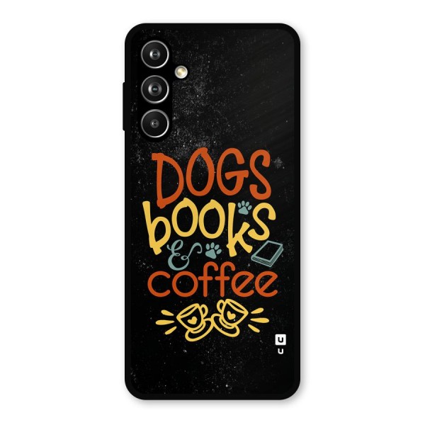 Dogs Books Coffee Metal Back Case for Samsung Galaxy M54