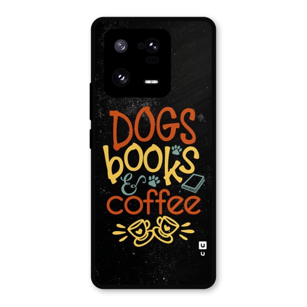 Dogs Books Coffee Metal Back Case for Xiaomi 13 Pro