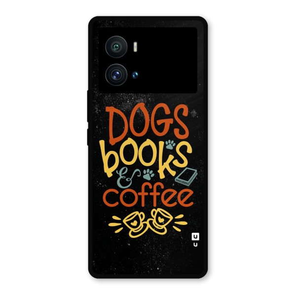 Dogs Books Coffee Metal Back Case for iQOO 9 Pro