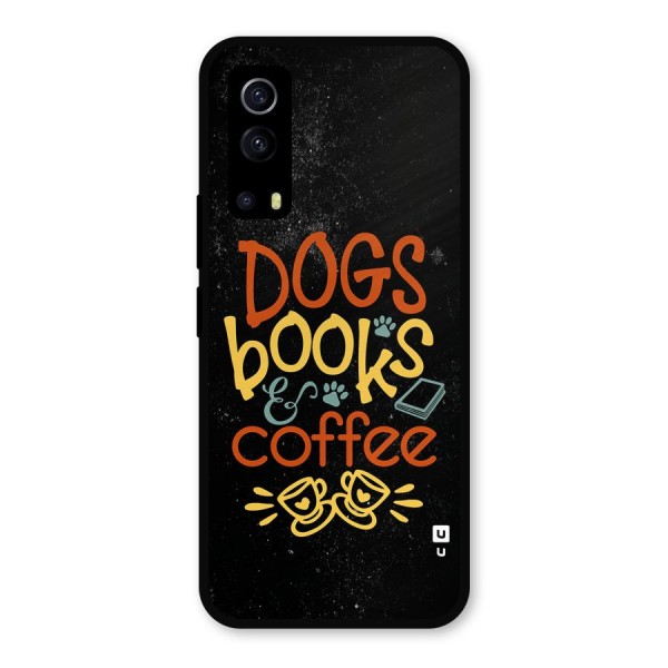 Dogs Books Coffee Metal Back Case for iQOO Z3