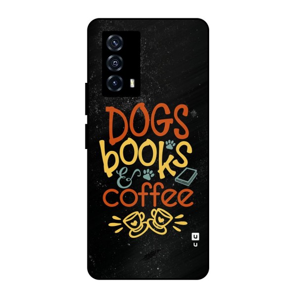 Dogs Books Coffee Metal Back Case for iQOO Z5