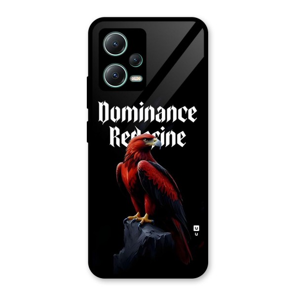 Dominance Eagle Glass Back Case for Poco X5