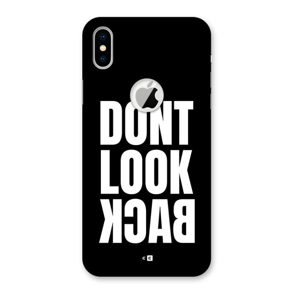 Dont Look Back Back Case for iPhone XS Logo Cut