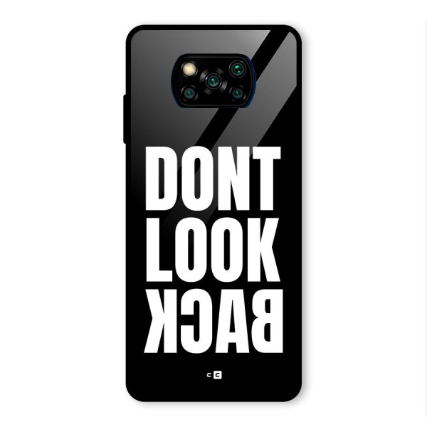 Dont Look Back Glass Back Case for Poco X3 Pro