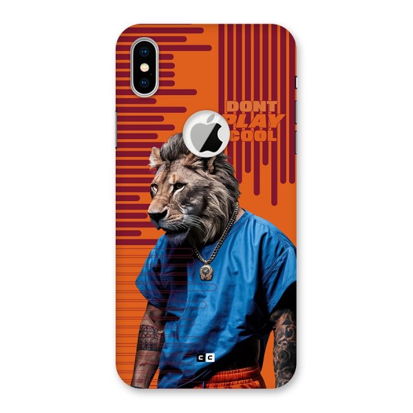 Dont Play Cool Back Case for iPhone XS Logo Cut