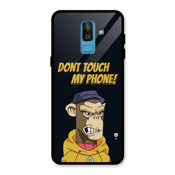 Dont Touch My Phone Glass Back Case for Galaxy J8