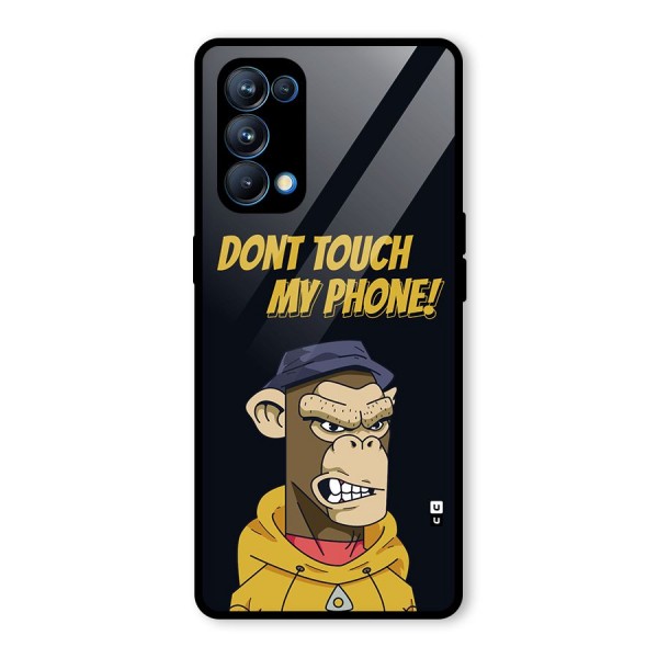 Dont Touch My Phone Glass Back Case for Oppo Reno5 Pro 5G