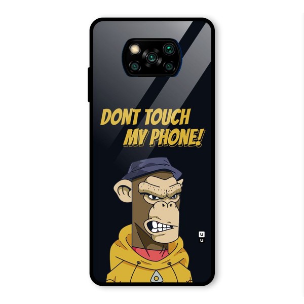 Dont Touch My Phone Glass Back Case for Poco X3 Pro