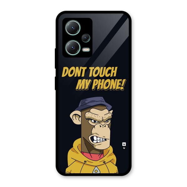 Dont Touch My Phone Glass Back Case for Poco X5