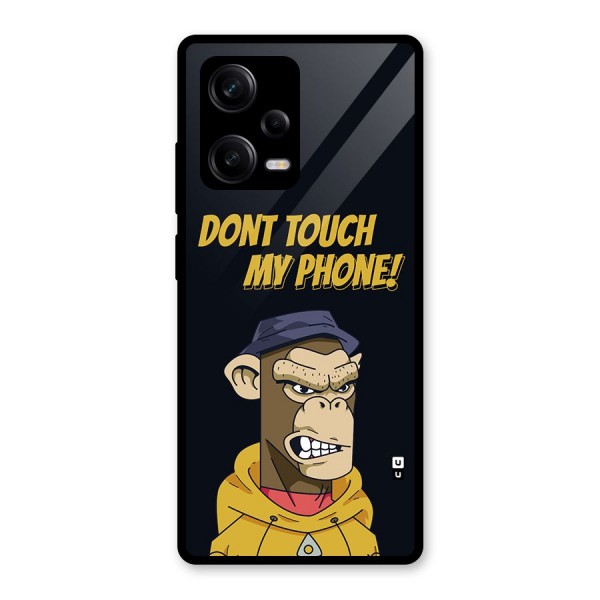 Dont Touch My Phone Glass Back Case for Redmi Note 12 Pro