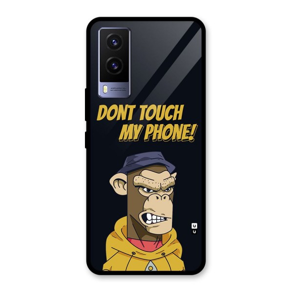 Dont Touch My Phone Glass Back Case for Vivo V21e 5G