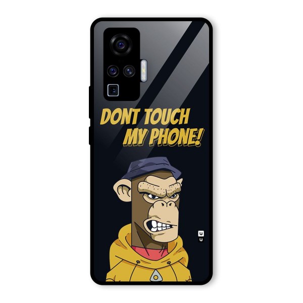 Dont Touch My Phone Glass Back Case for Vivo X50 Pro