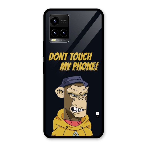 Dont Touch My Phone Glass Back Case for Vivo Y21A