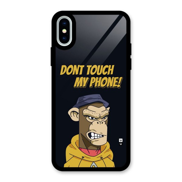 Dont Touch My Phone Glass Back Case for iPhone X