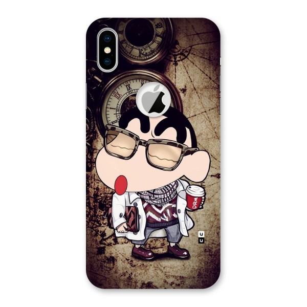 Dope Shinchan Back Case for iPhone XS Logo Cut