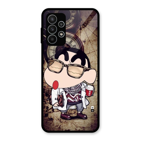 Dope Shinchan Glass Back Case for Galaxy A23