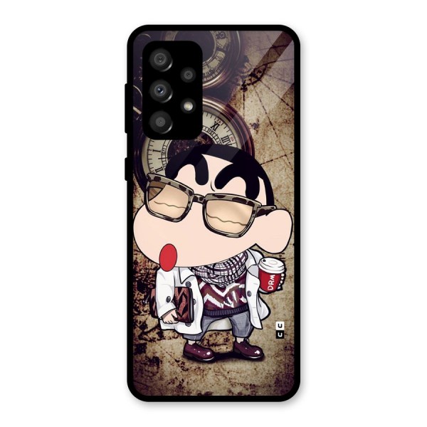 Dope Shinchan Glass Back Case for Galaxy A32