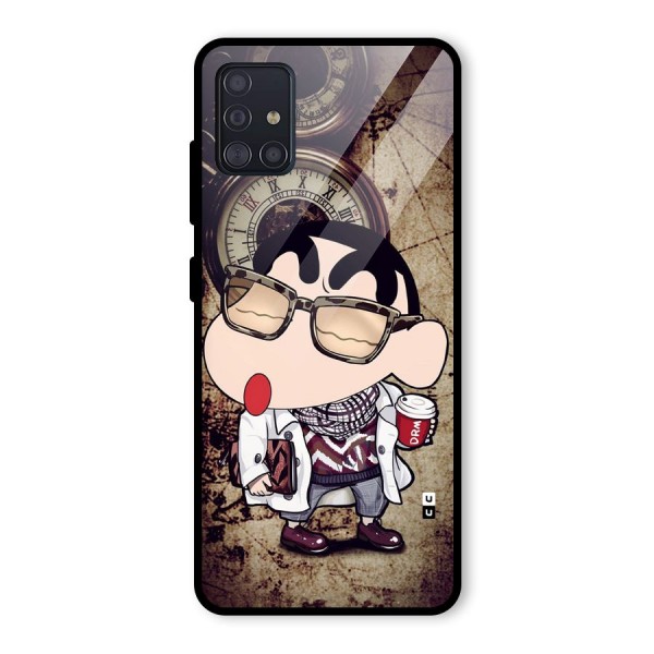 Dope Shinchan Glass Back Case for Galaxy A51