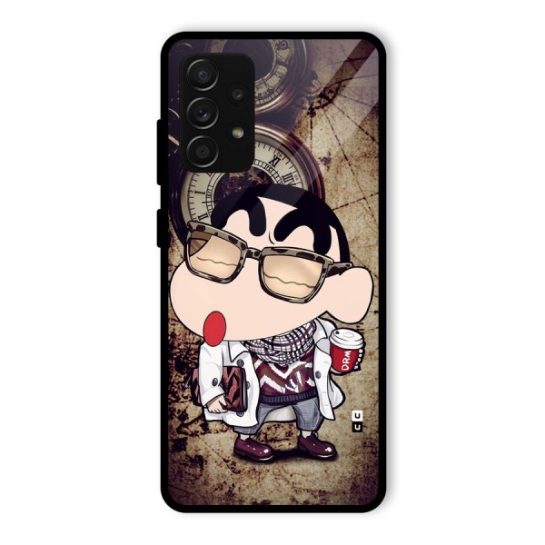 Dope Shinchan Glass Back Case for Galaxy A53 5G