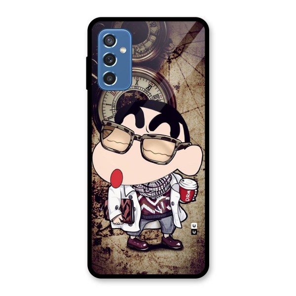 Dope Shinchan Glass Back Case for Galaxy M52 5G