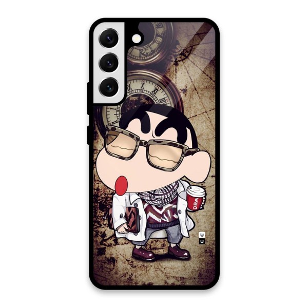 Dope Shinchan Glass Back Case for Galaxy S22 Plus 5G