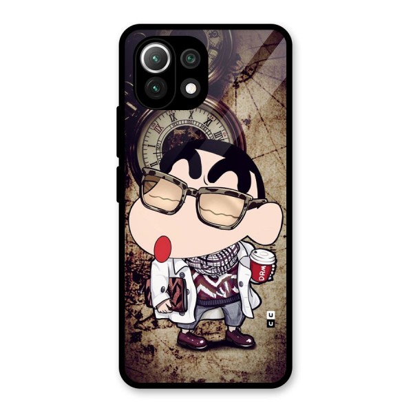 Dope Shinchan Glass Back Case for Mi 11 Lite