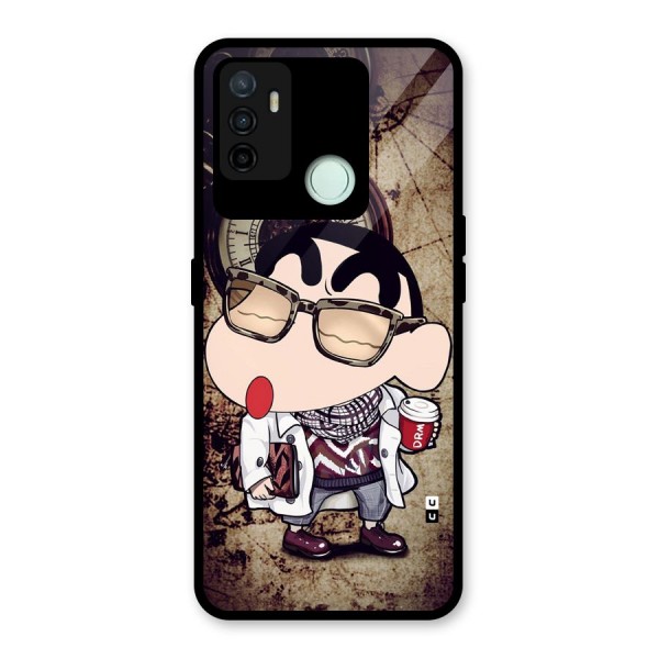 Dope Shinchan Glass Back Case for Oppo A53