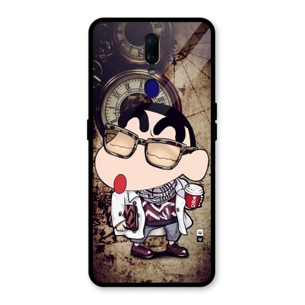 Dope Shinchan Glass Back Case for Oppo F11