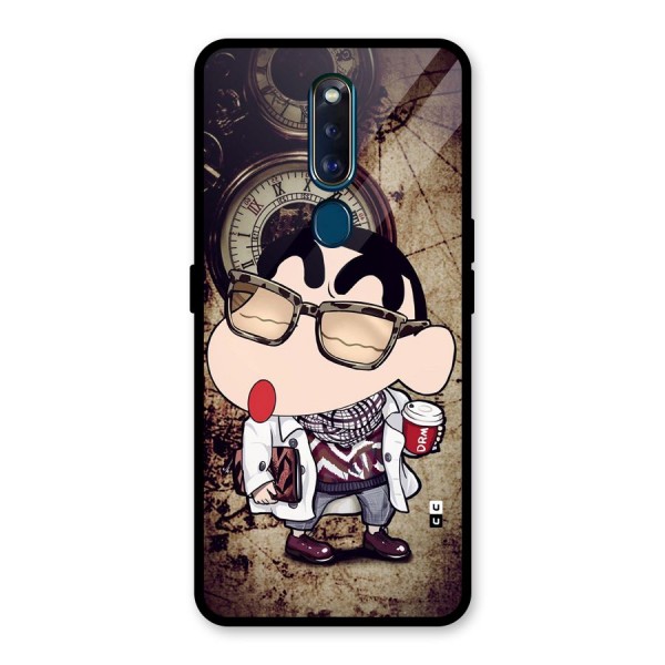 Dope Shinchan Glass Back Case for Oppo F11 Pro