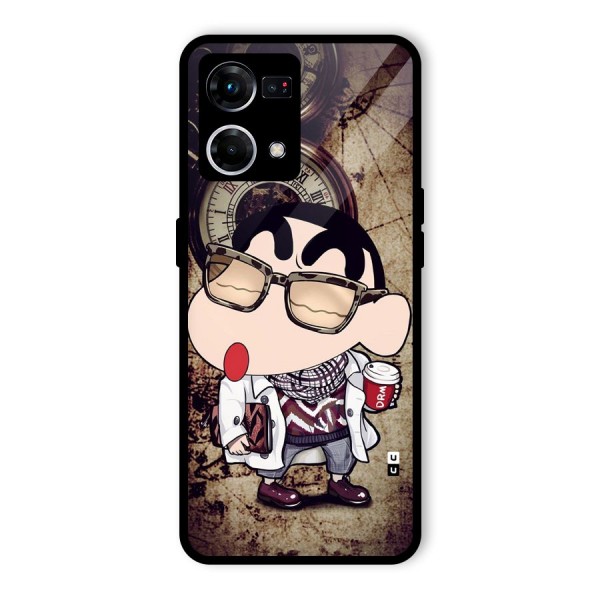 Dope Shinchan Glass Back Case for Oppo F21 Pro 5G