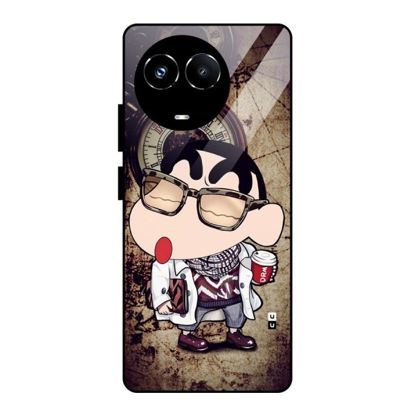 Dope Shinchan Glass Back Case for Realme 11X