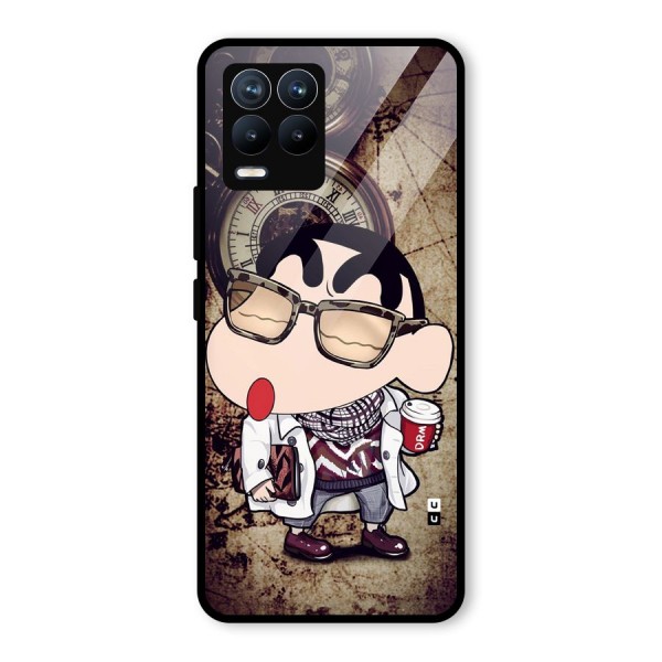 Dope Shinchan Glass Back Case for Realme 8 Pro