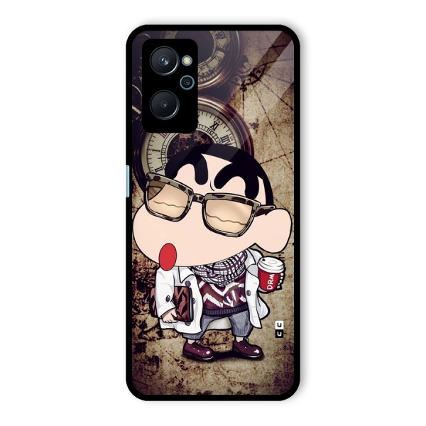 Dope Shinchan Glass Back Case for Realme 9i