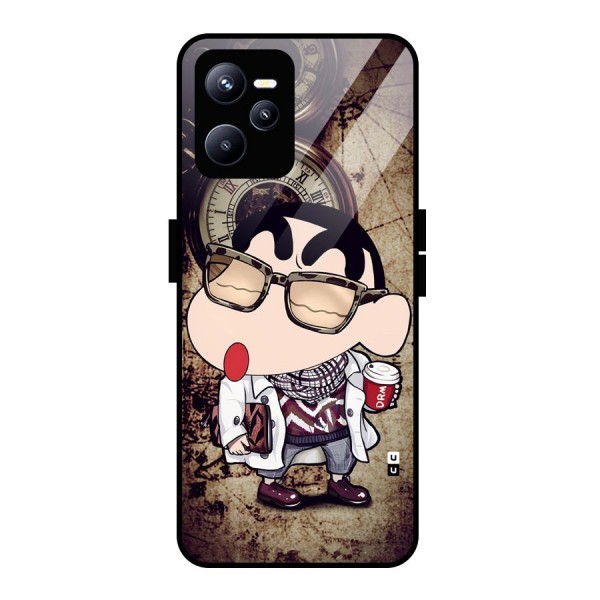 Dope Shinchan Glass Back Case for Realme C35