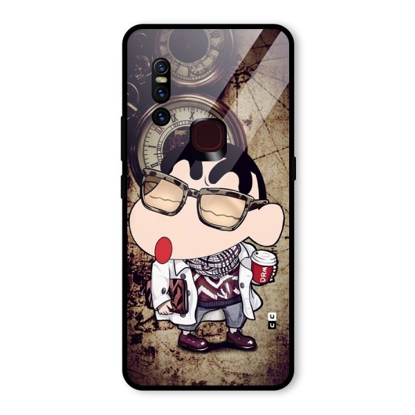 Dope Shinchan Glass Back Case for Vivo V15