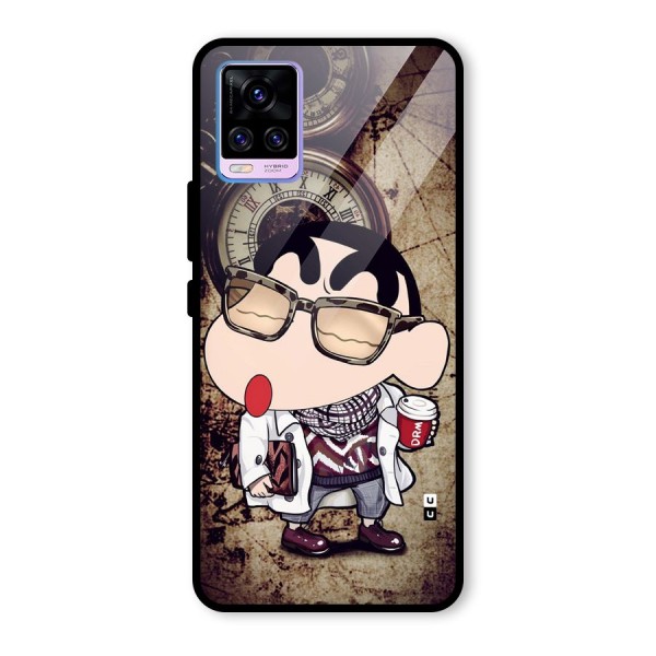 Dope Shinchan Glass Back Case for Vivo V20 Pro