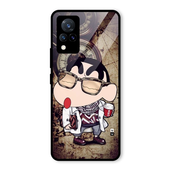 Dope Shinchan Glass Back Case for Vivo V21 5G